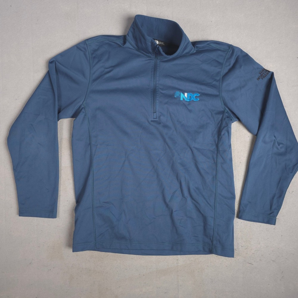 The North Face‎ Pullover Mens L Blue NDC Logo Long Sleeve 1/4 Zip
